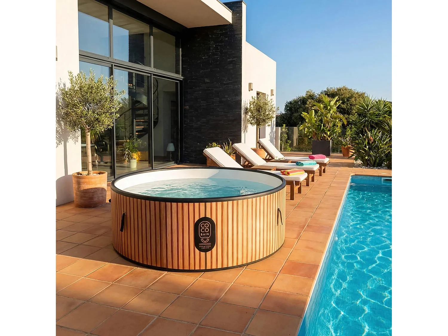 Coco Bain Zwembad Copacabanna - Bovengronds Zwembad Ø 250 cm - Realistische Houtlook