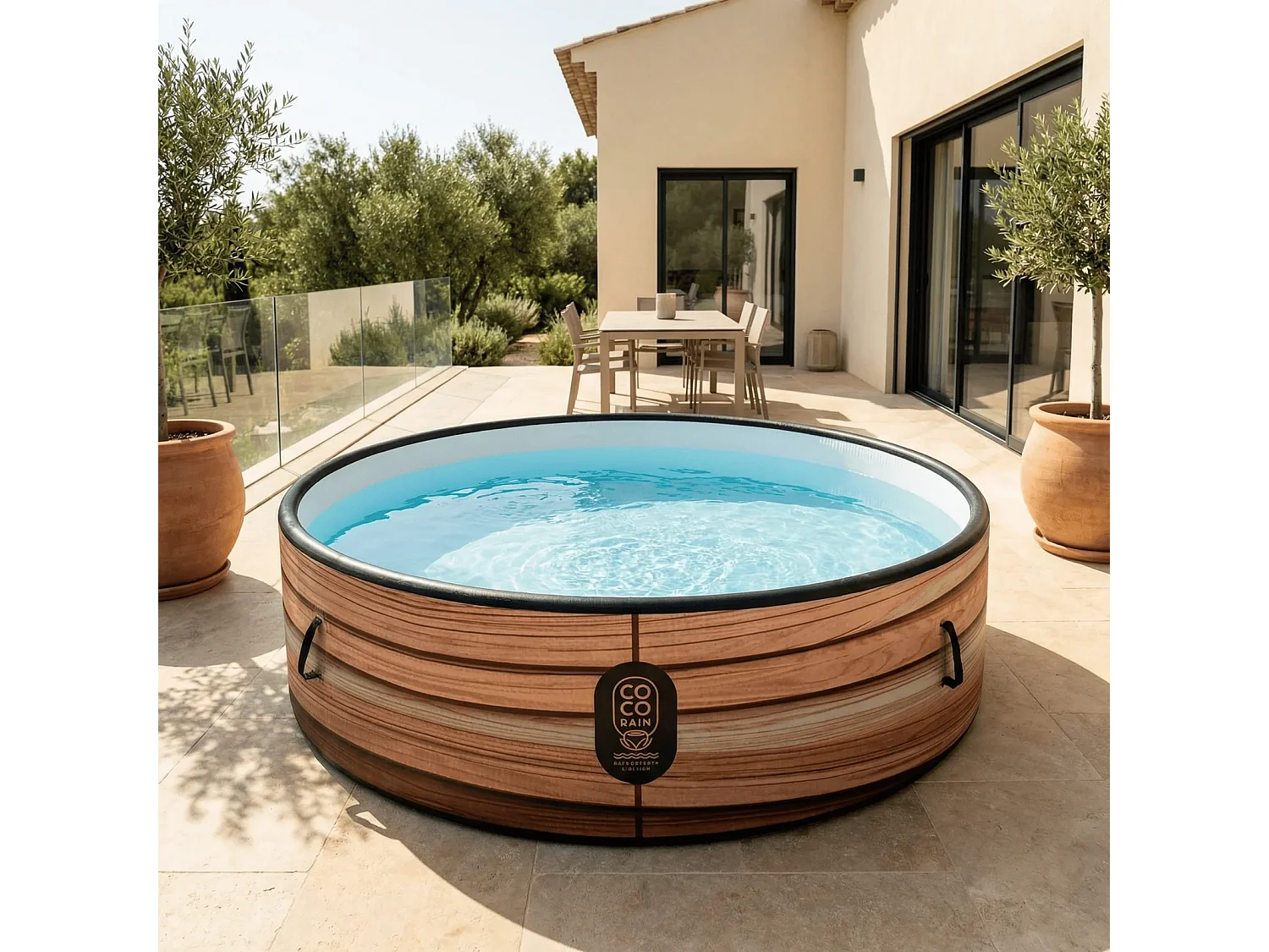 Coco Bain Piscina Maui - Piscina Fuori Terra Ø 250 cm - Effetto legno realistico