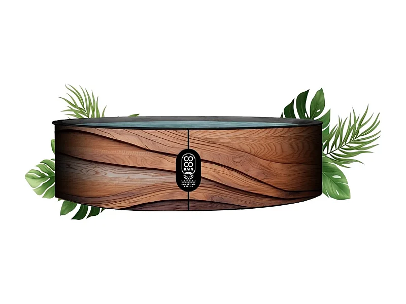 Coco Bain Piscina Maui - Piscina Elevada 250 cm de diámetro - Imitación madera real