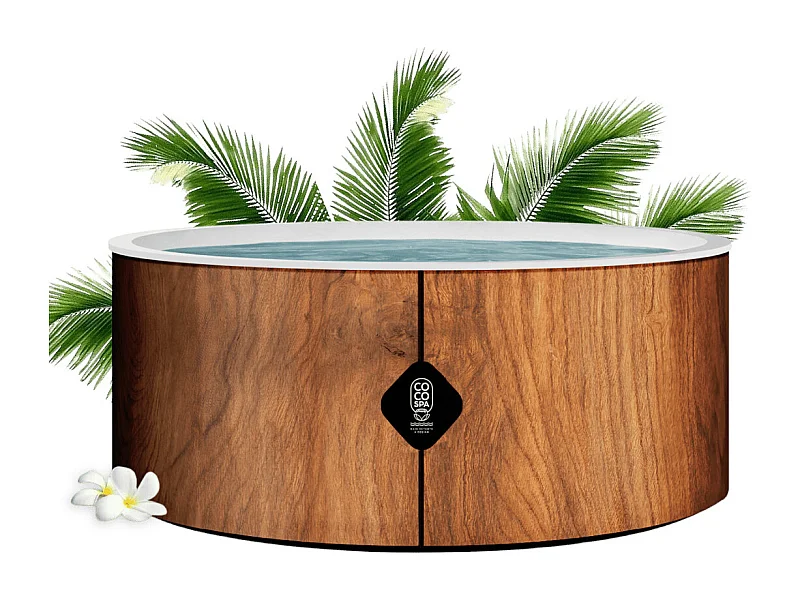 Coco Bain Piscine Bora Bora - 180cm De Diamètre - 1200litres - Imitation Bois Vér