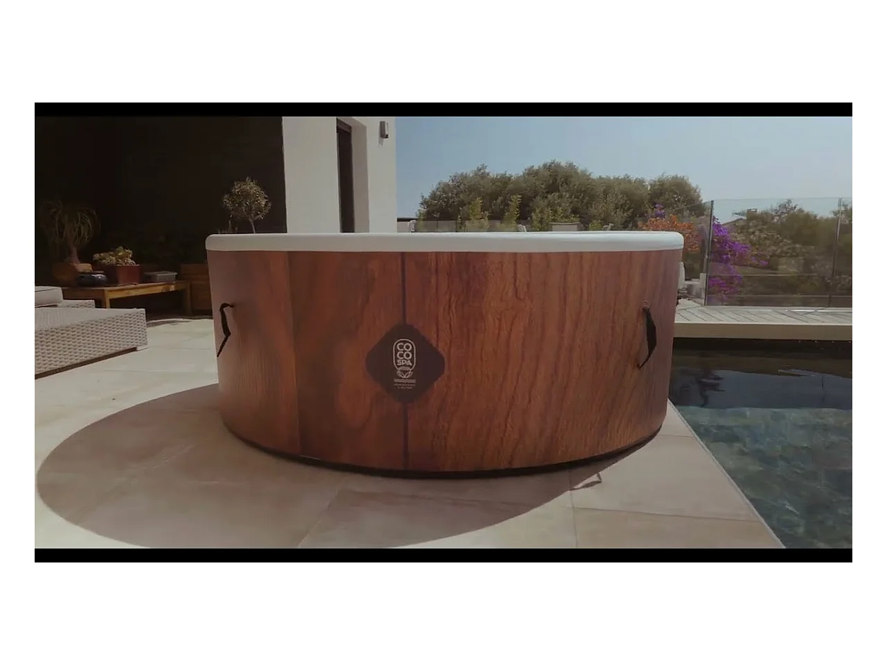 Coco Bain Piscine Bora Bora - 180cm De Diamètre - 1200litres - Imitation Bois Vér