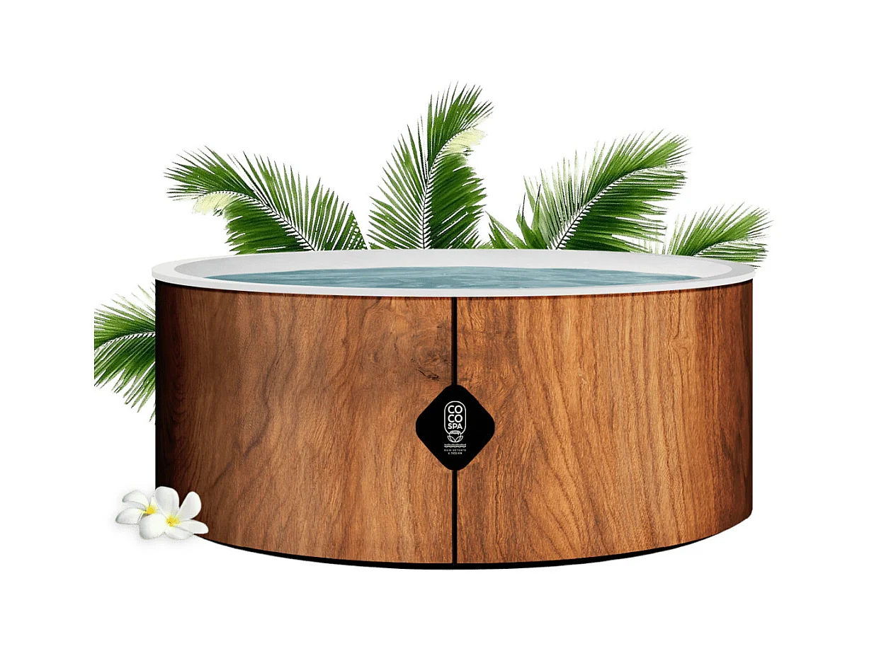 Coco Bain Piscine Bora Bora - 180cm De Diamètre - 1200litres - Imitation Bois Vér