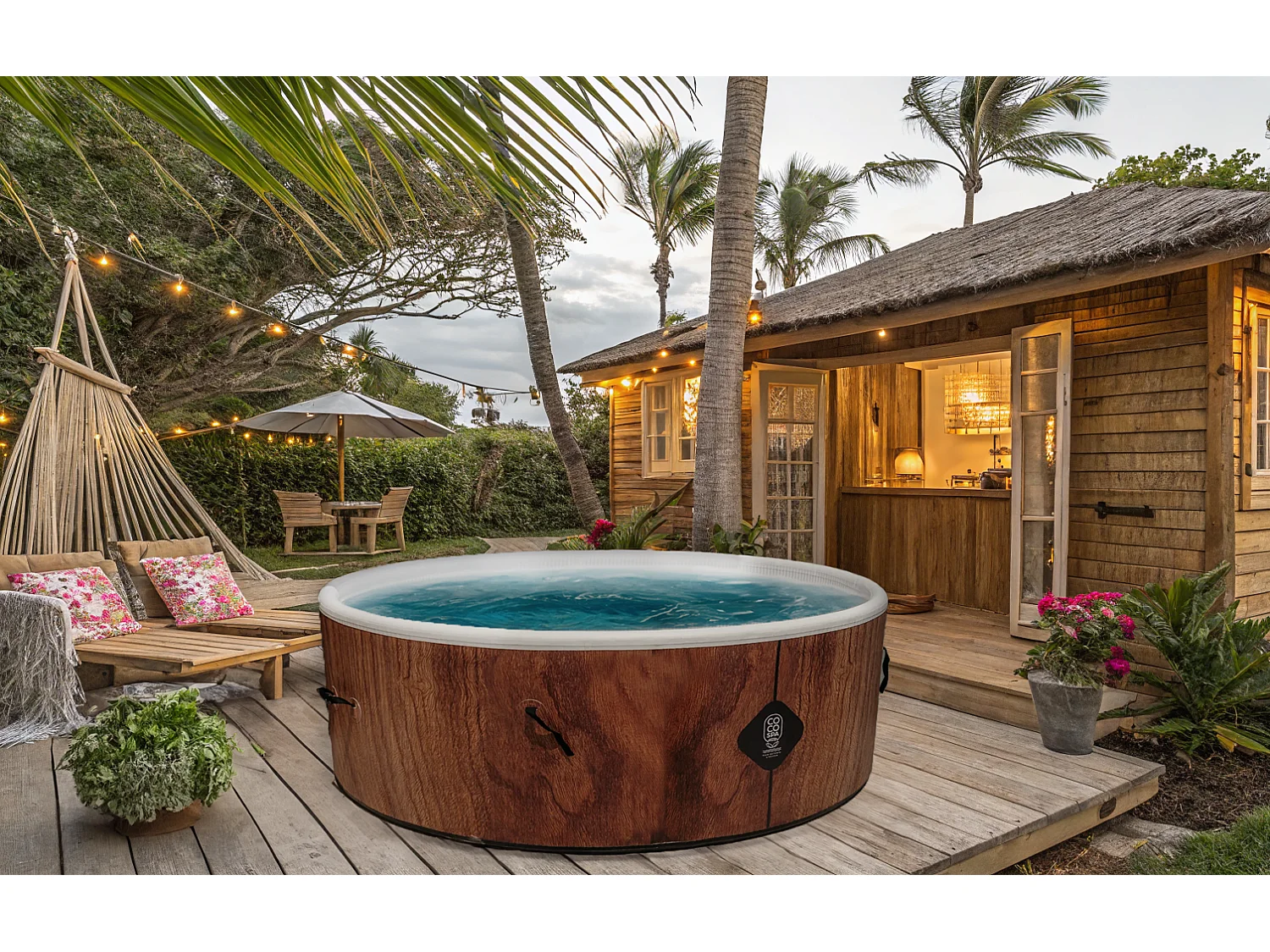 Coco Bain Piscina Bora Bora - Ø 180 cm - 1200 litri - Effetto legno realistico