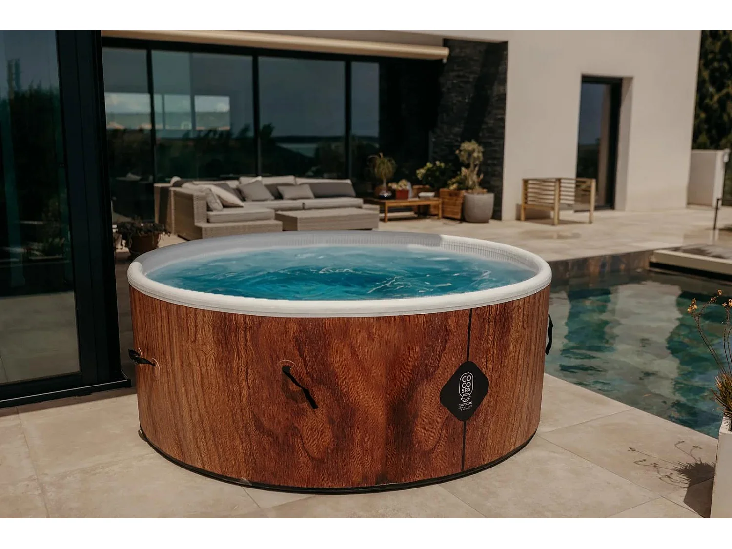 Coco Bain Piscina Bora Bora - Ø 180 cm - 1200 litri - Effetto legno realistico