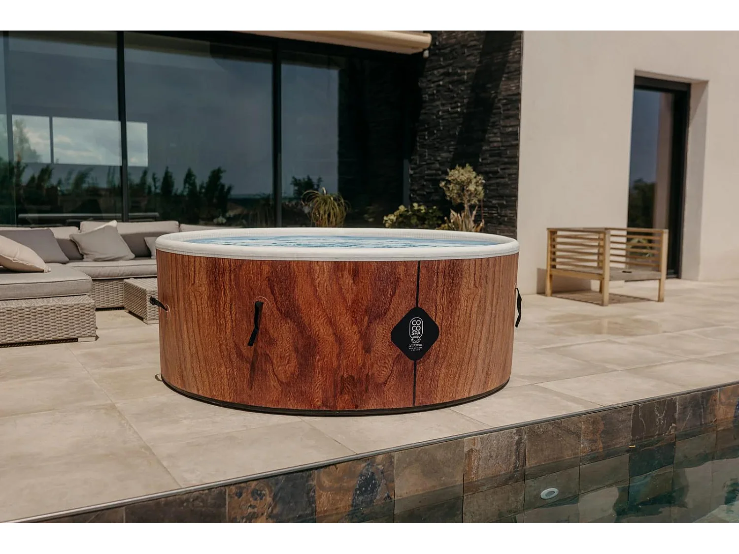 Coco Bain Piscina Bora Bora - Ø 180 cm - 1200 litri - Effetto legno realistico