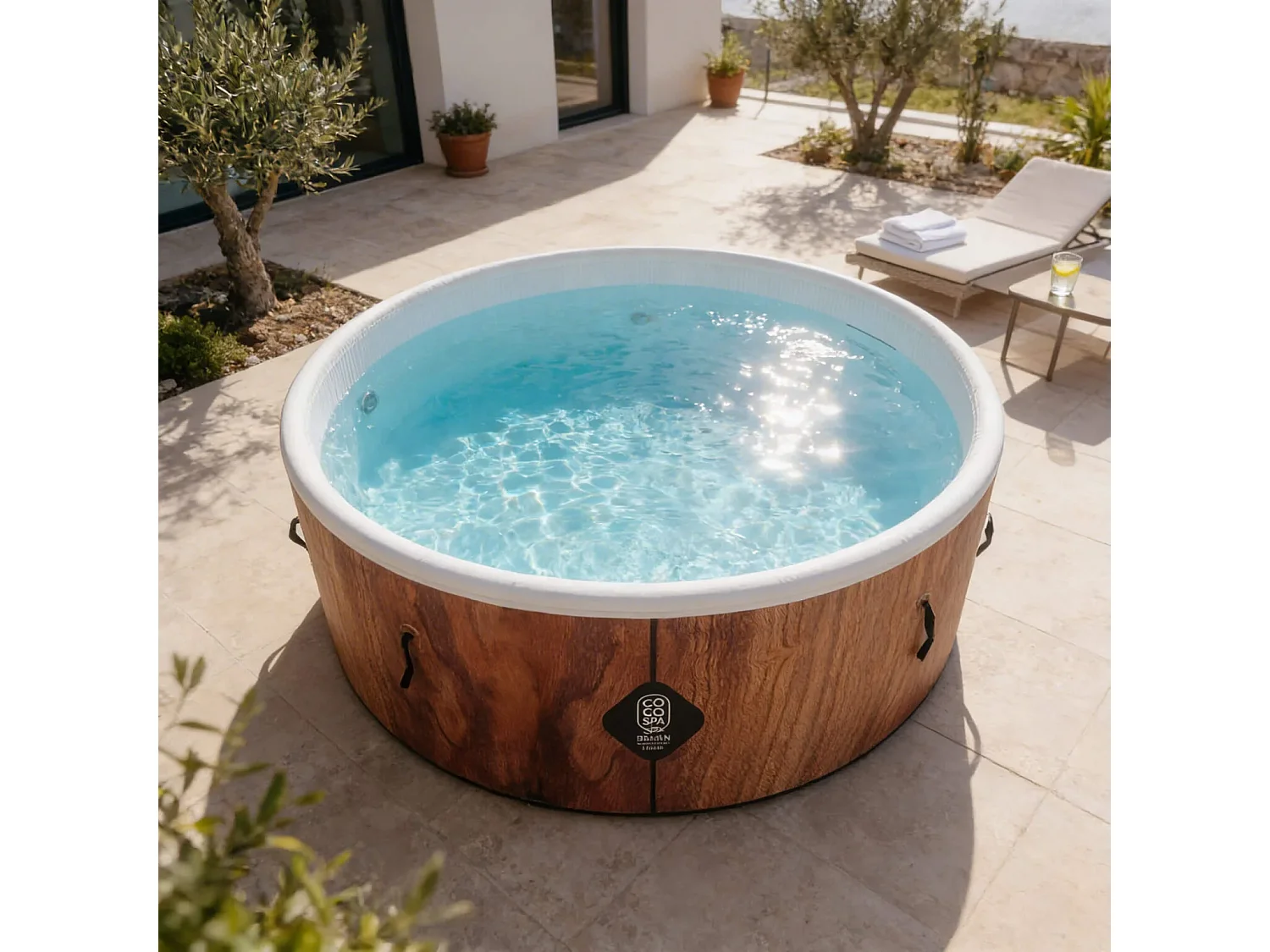 Coco Bain Pool Bora Bora - Ø 180 cm – 1200 Liter – Realistische Holzoptik