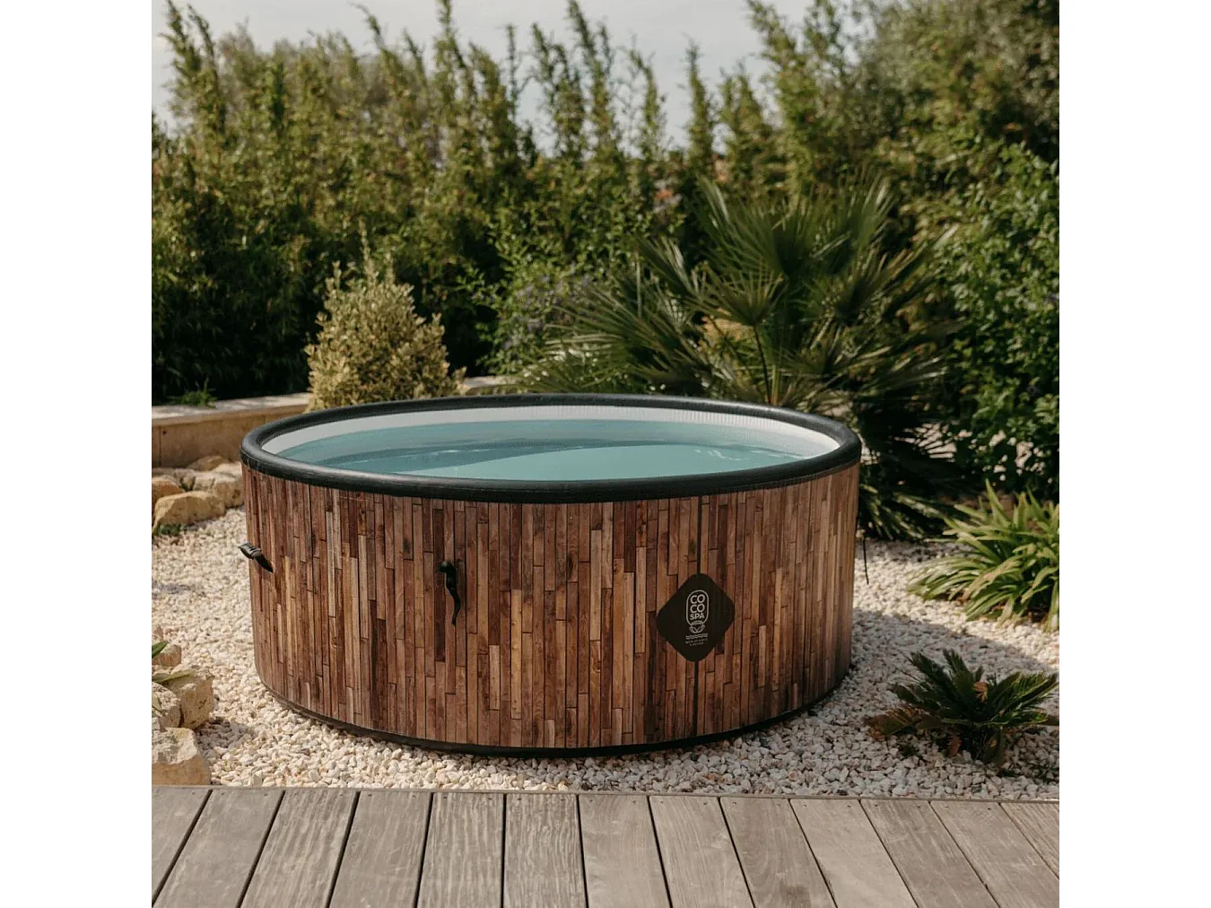 Coco Bain Pool St. Tropez - Aufstellpool 180 cm Durchmesser - 1200 Liter - Holzoptik