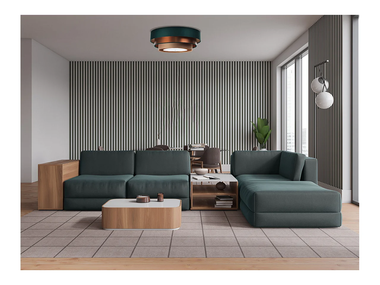 Plafonnier Triniti Ø60cm dimmable