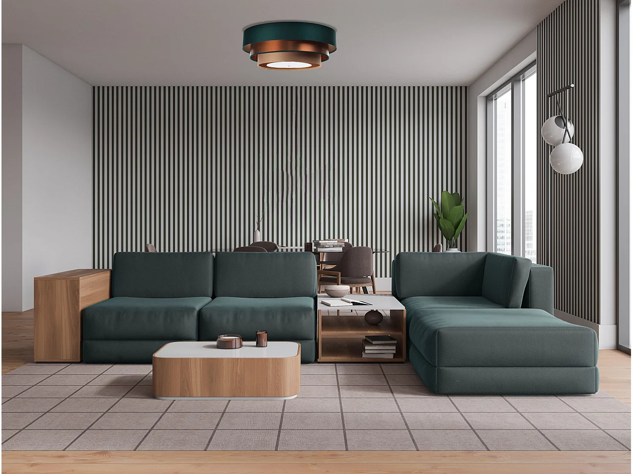 Plafonnier Triniti Ø60cm dimmable