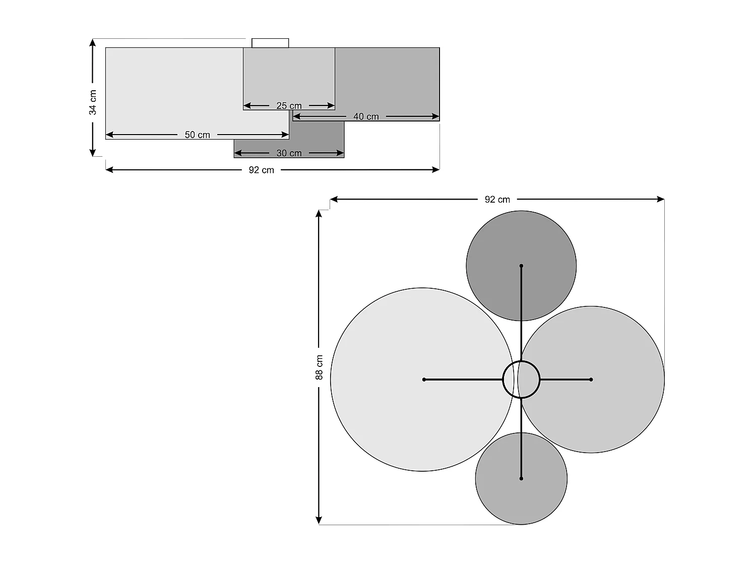 Deckenleuchte 4Flames BOHO ELEGANT