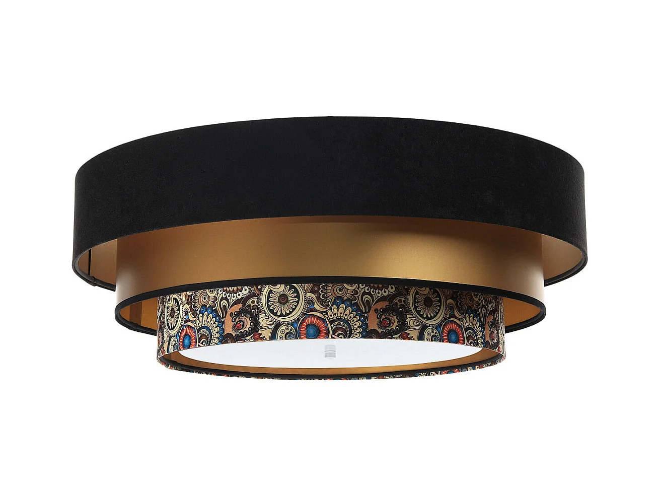 Plafonnier Triniti Ø60cm, diffuseur blanc opale