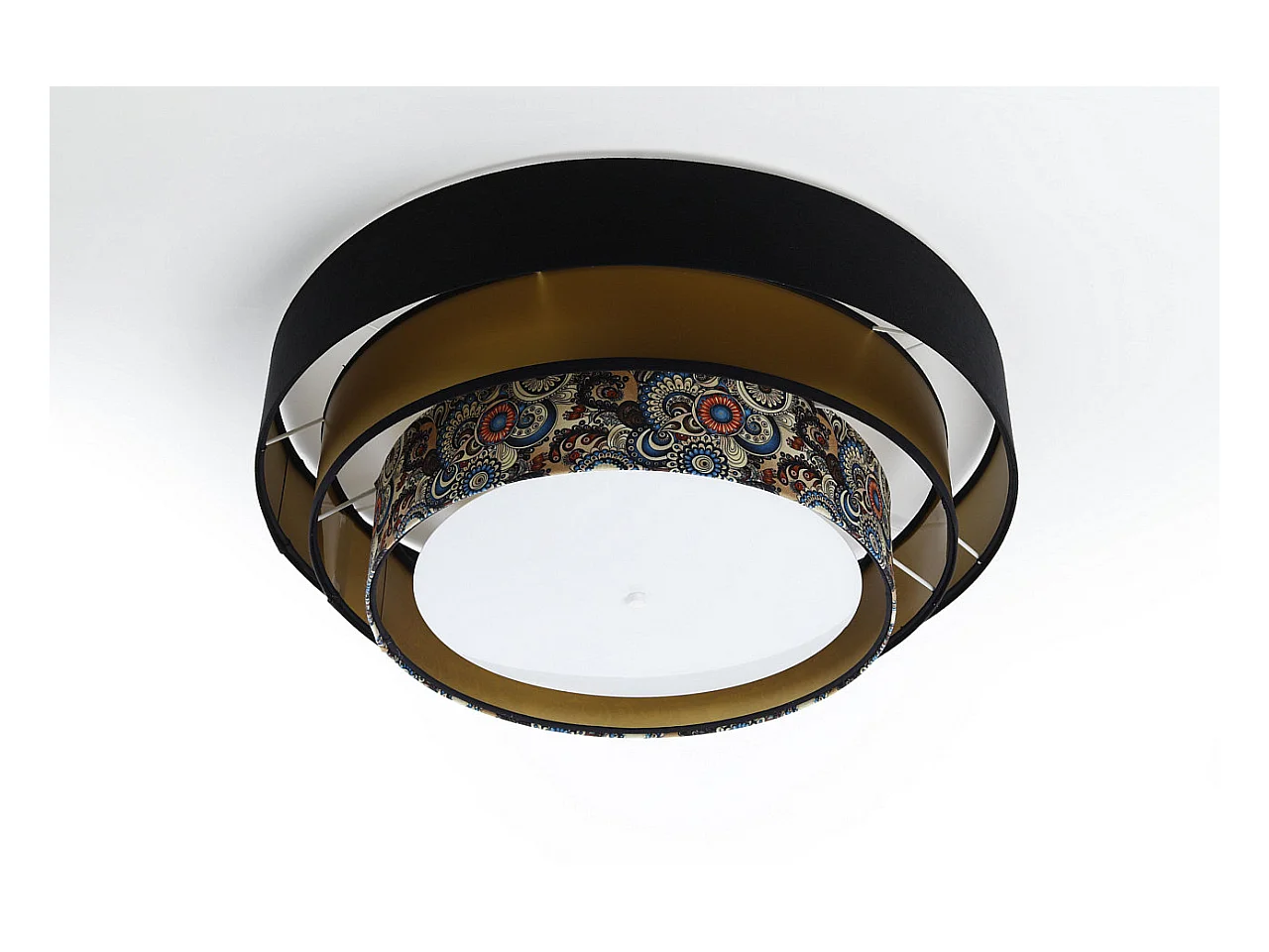 Plafonnier Triniti Ø60cm, diffuseur blanc opale