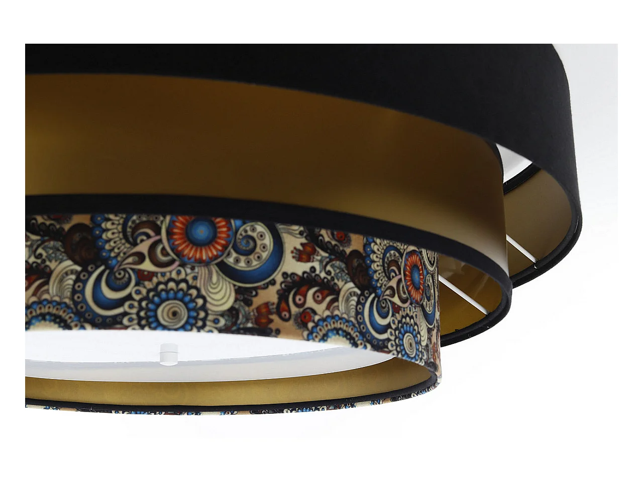 Plafonnier Triniti Ø60cm, diffuseur blanc opale