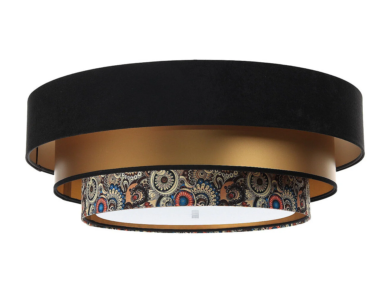 Plafonnier Triniti Ø60cm, diffuseur blanc opale