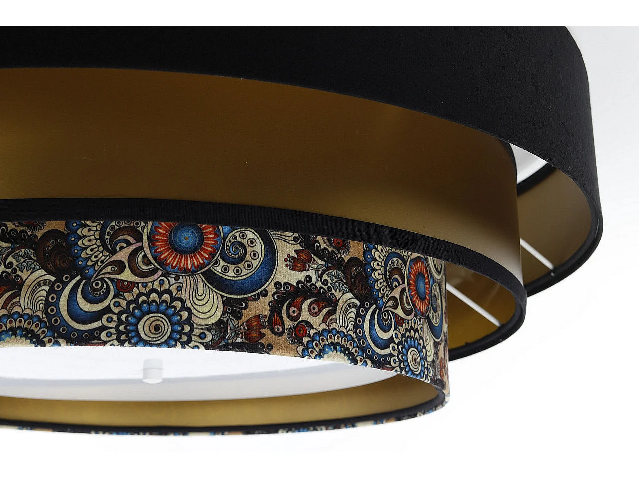 Plafonnier Triniti Ø60cm, diffuseur blanc opale