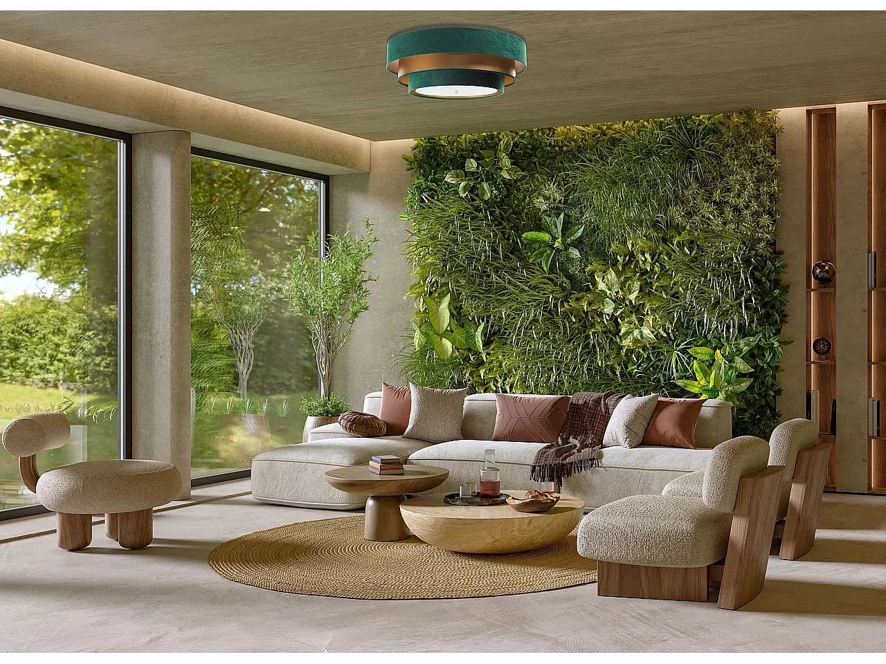 Deckenleuchte Triniti Velour dimmbar