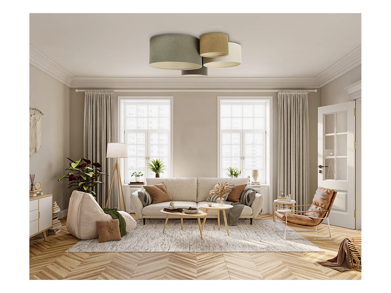 Deckenleuchte 4Flames BOHO ELEGANT