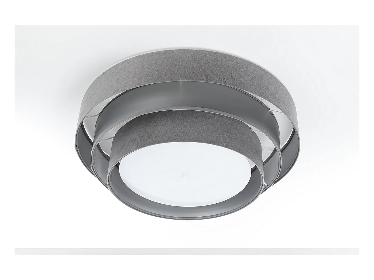 Plafonnier Triniti Ø60cm, diffuseur blanc opale