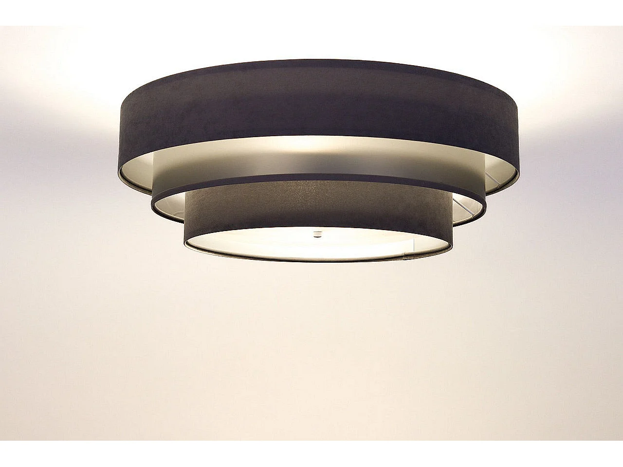 Plafonnier Triniti Ø60cm, diffuseur blanc opale