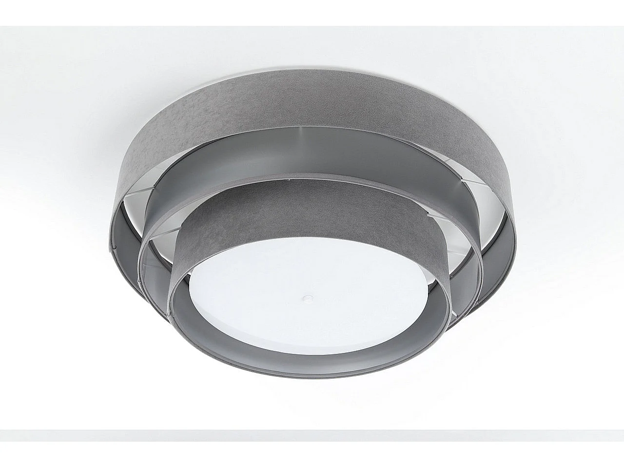 Plafonnier Triniti Ø60cm, diffuseur blanc opale