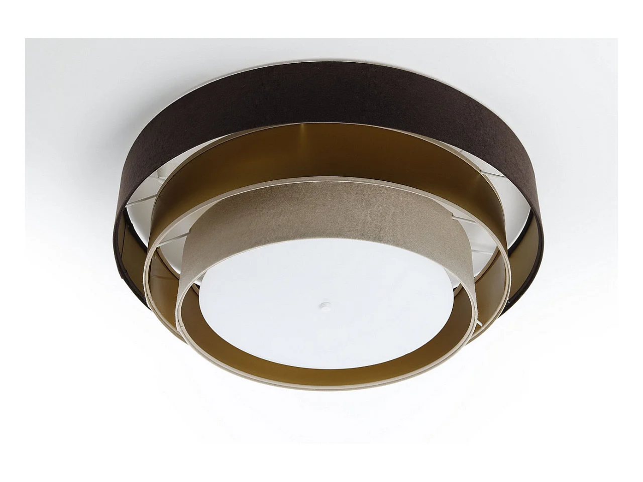 Plafonnier Triniti Ø60cm, diffuseur blanc opale