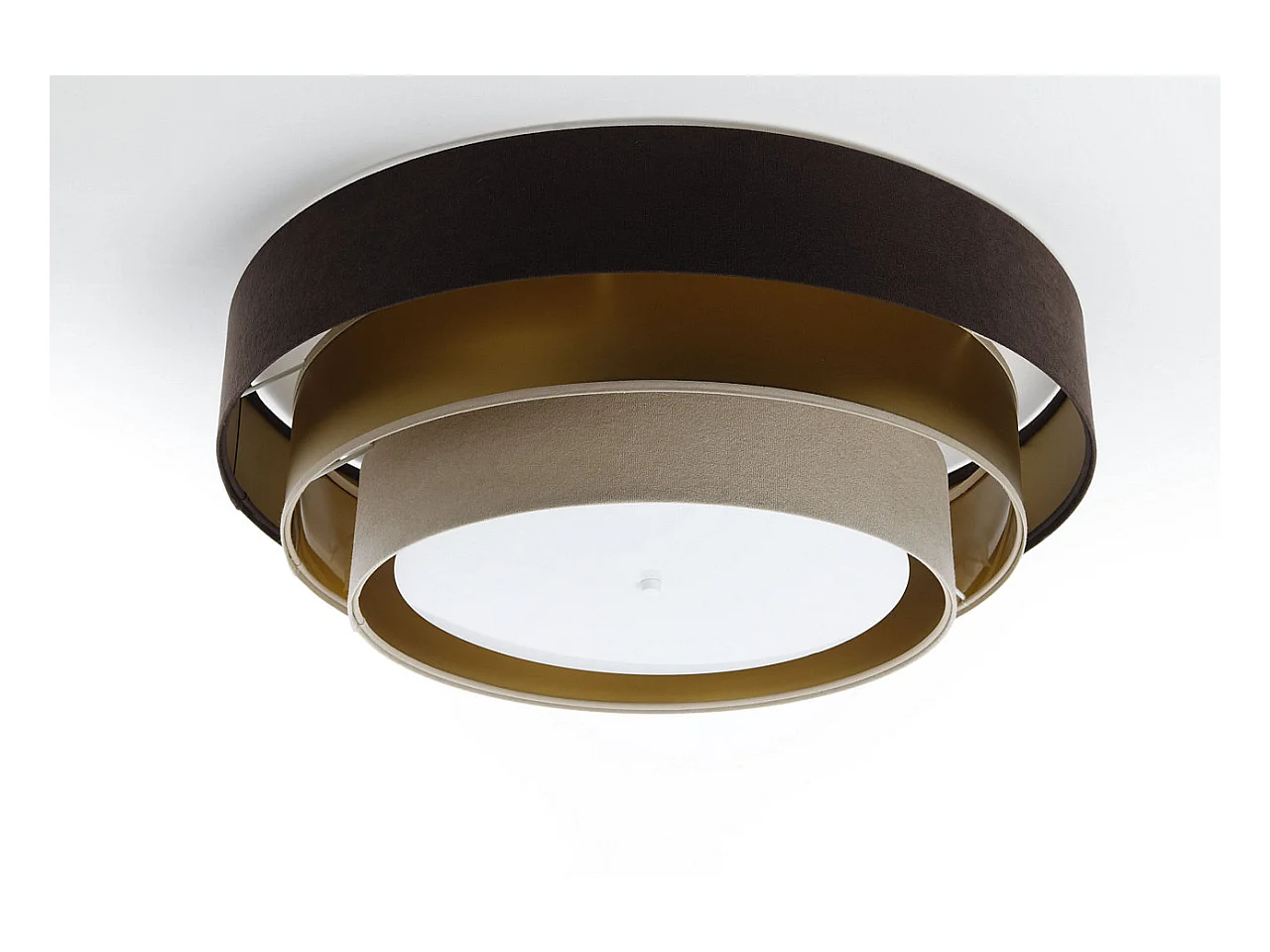 Plafonnier Triniti Ø60cm, diffuseur blanc opale