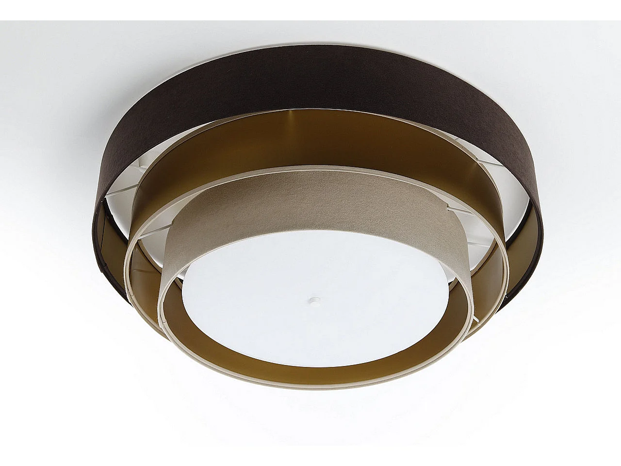 Plafonnier Triniti Ø60cm, diffuseur blanc opale