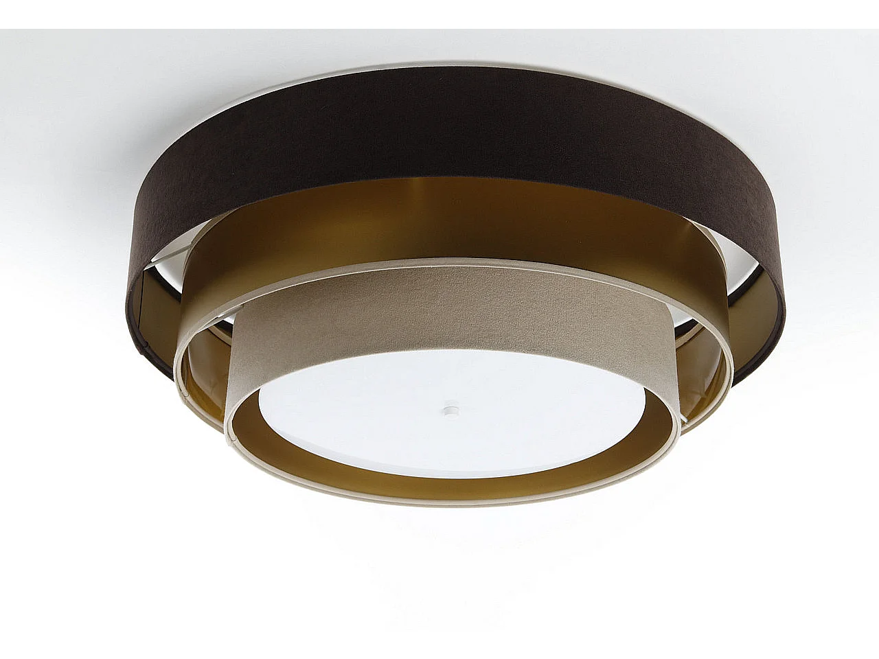 Plafonnier Triniti Ø60cm, diffuseur blanc opale