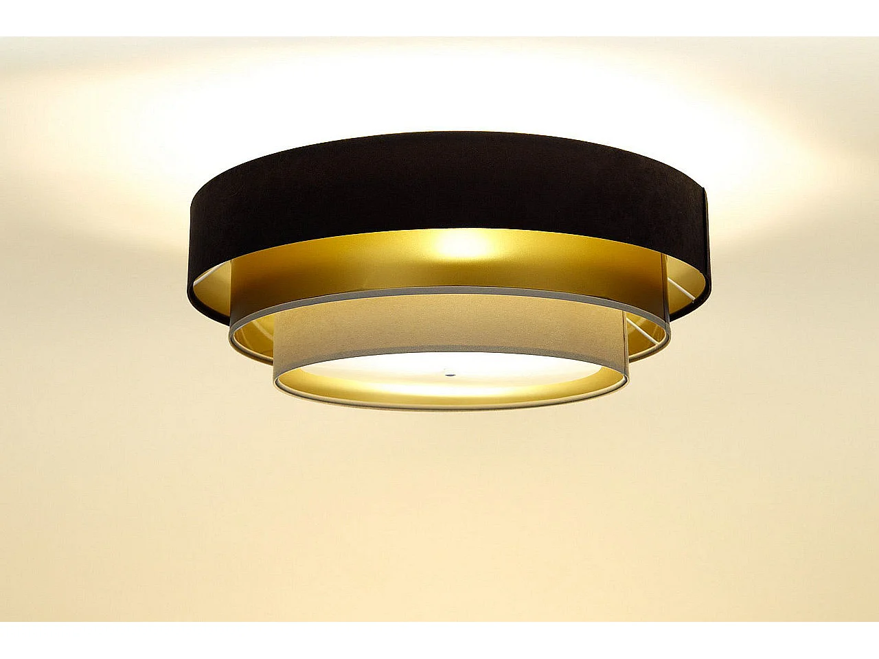 Plafonnier Triniti Ø60cm, diffuseur blanc opale