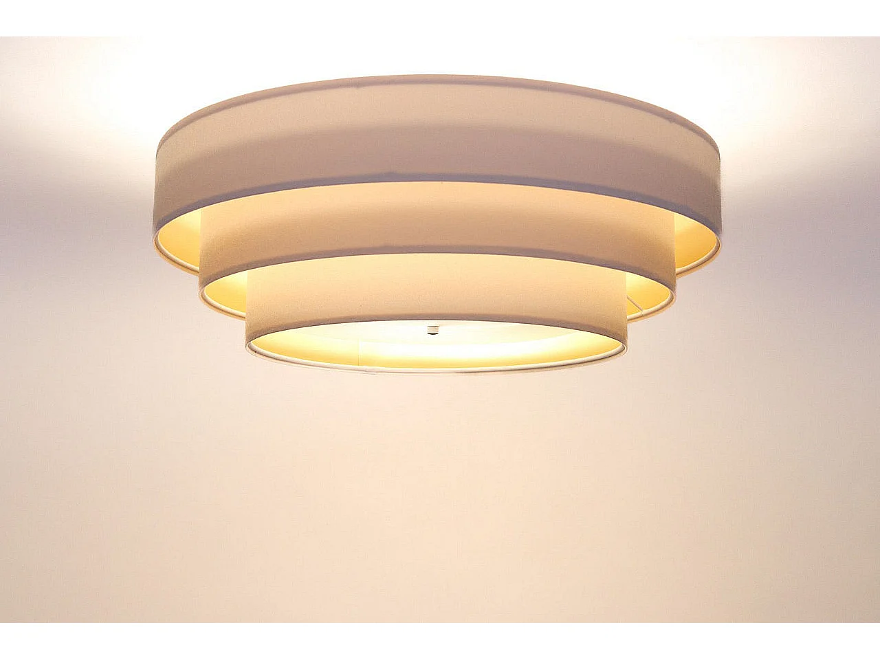 Plafonnier Triniti Ø60cm, diffuseur blanc opale