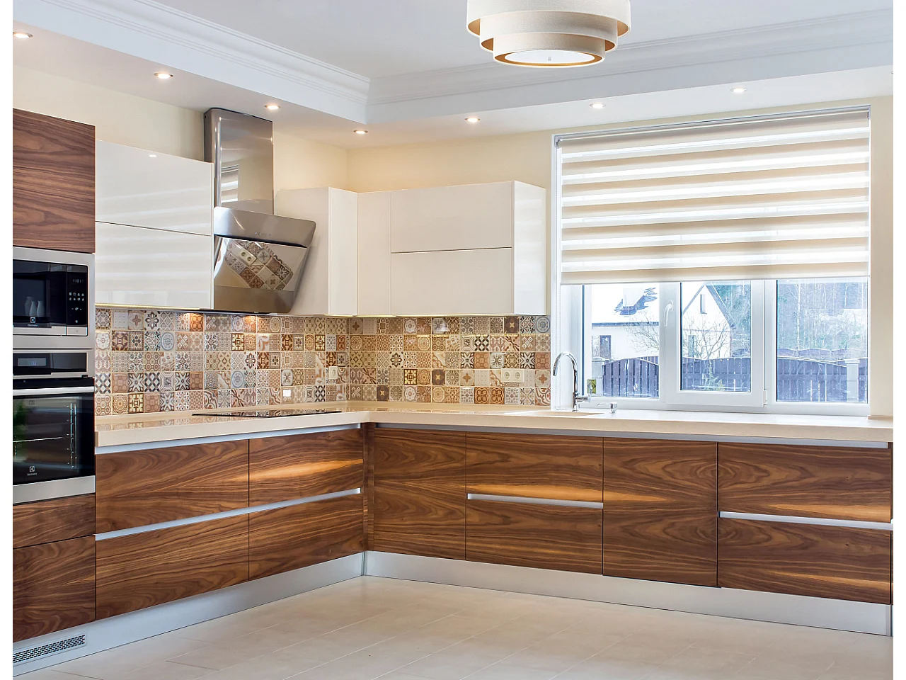 Plafonnier Triniti Ø60cm, diffuseur blanc opale