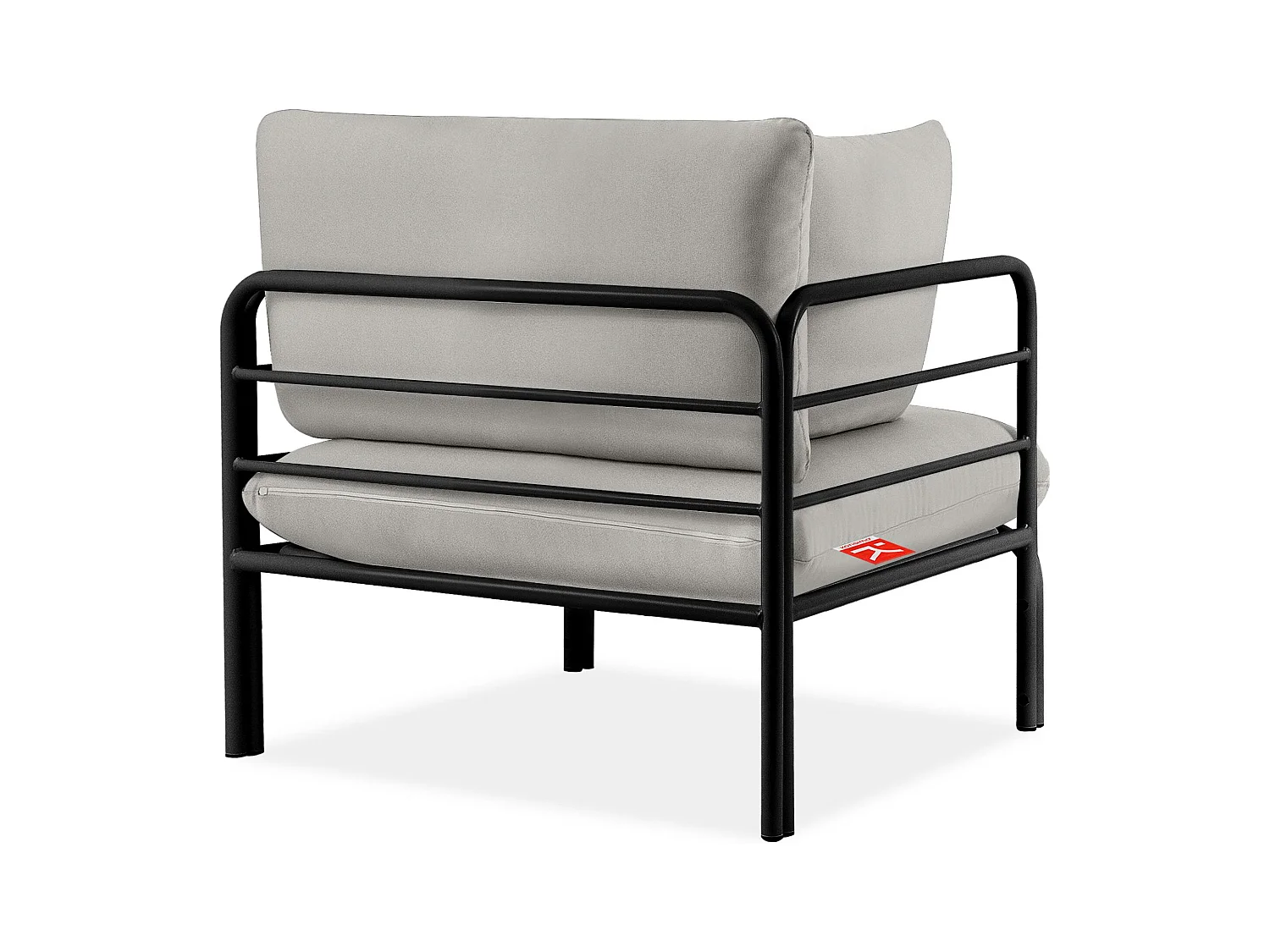 Ensemble de jardin RAMBE anthracite et gris, dimensions 150x80x80 cm, design moderne