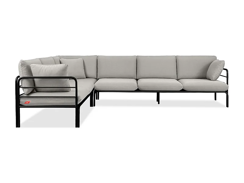 Garten-Ecksofa RAMBE anthrazitgrau und grau, Maße 304x80x229 cm, modernes Design
