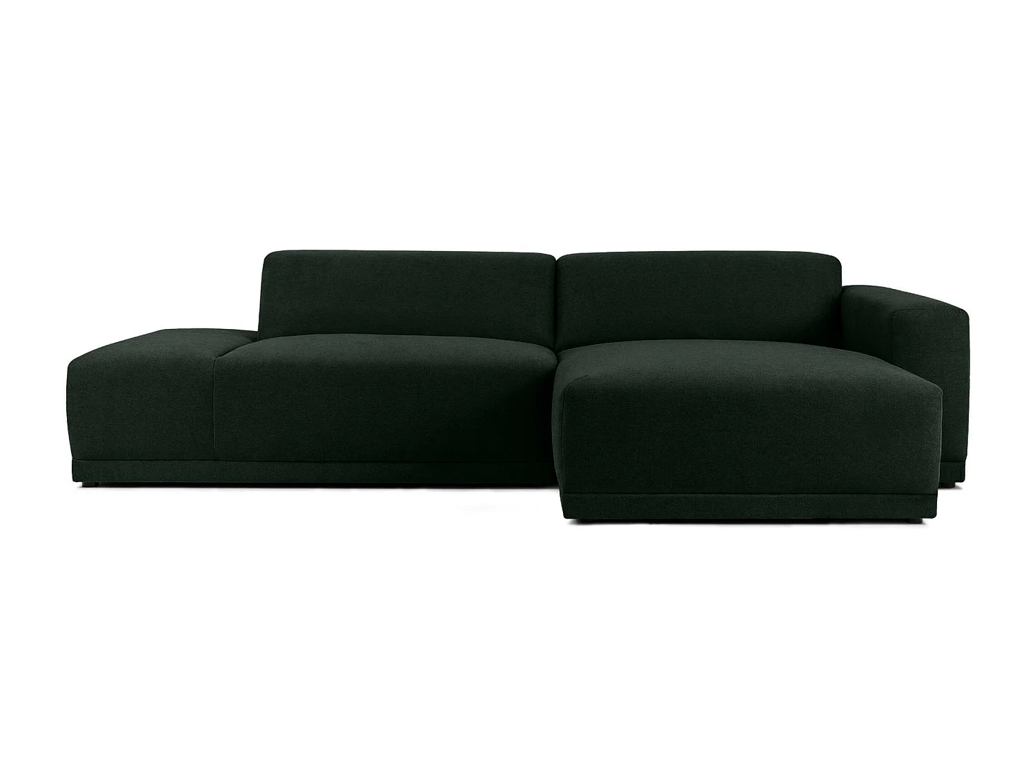 Ecksofa rechts - 3-Sitzer - MUDI - Dunkelgrün