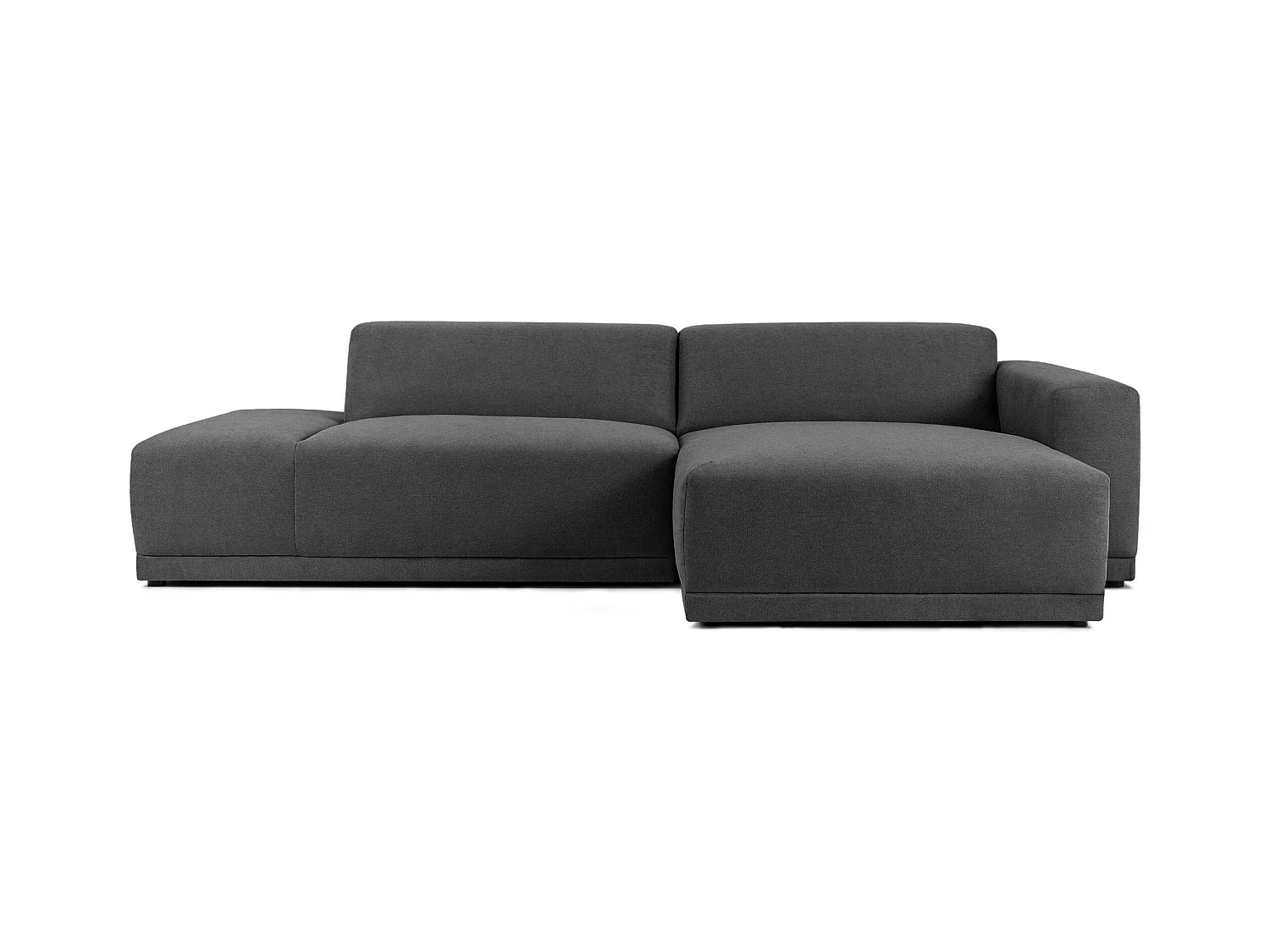 Ecksofa rechts - 3-Sitzer - MUDI - Dunkelgrau