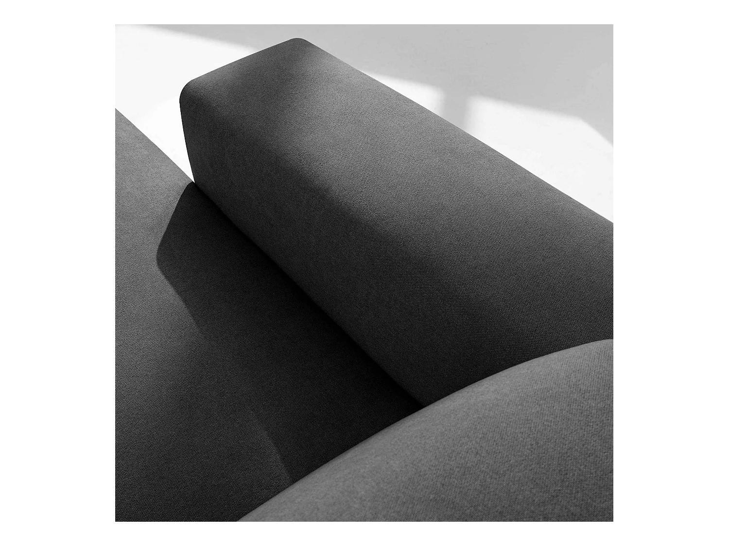 Ecksofa rechts - 3-Sitzer - MUDI - Dunkelgrau