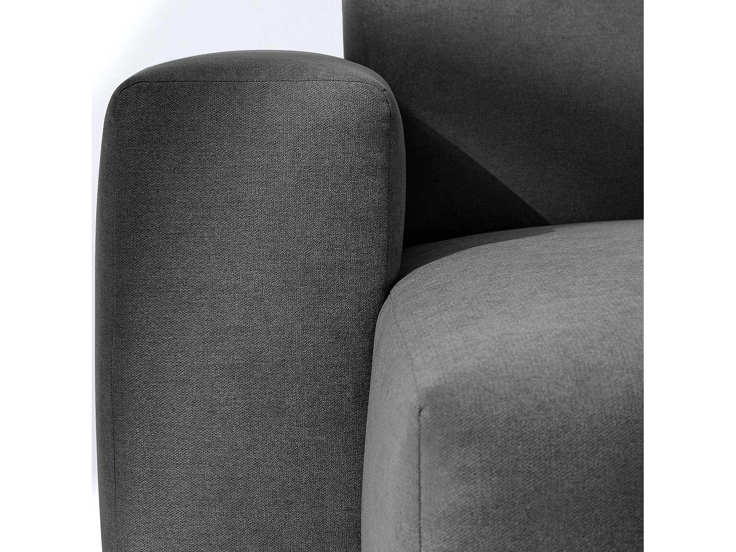 Ecksofa rechts - 3-Sitzer - MUDI - Dunkelgrau