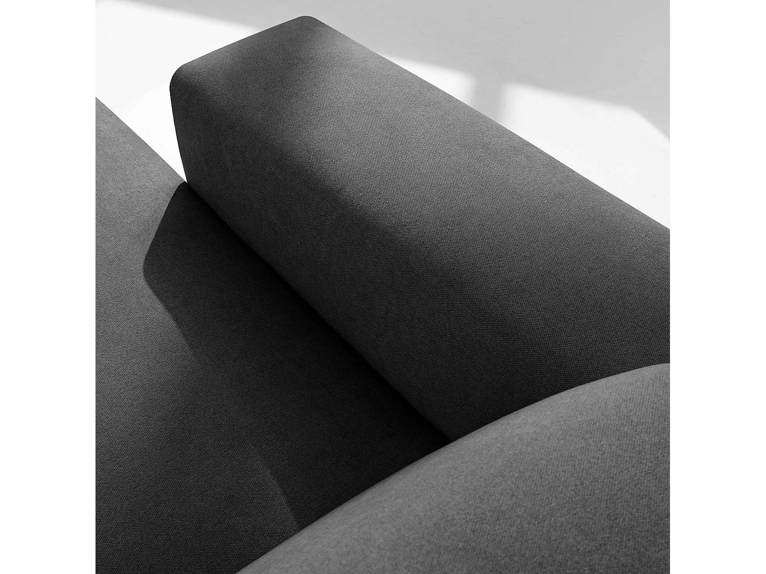 Ecksofa rechts - 3-Sitzer - MUDI - Dunkelgrau