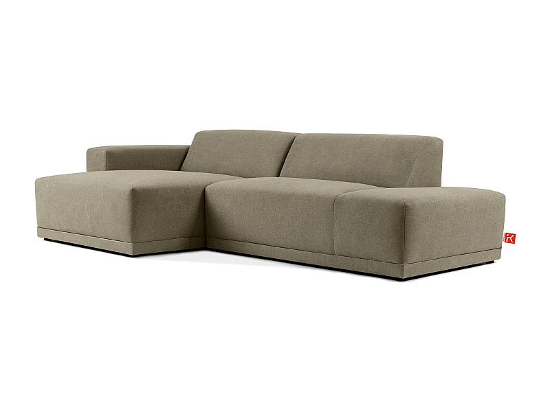 Ecksofa links - 3-Sitzer - MUDI - Ecru