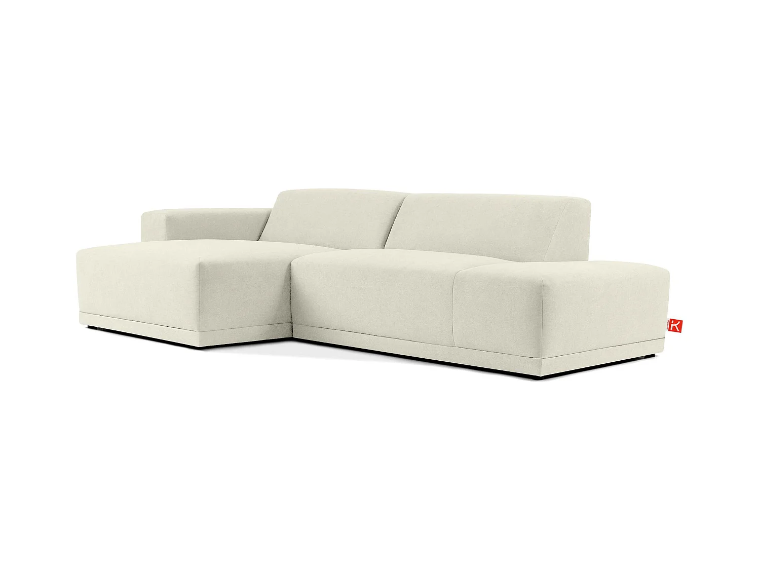 Ecksofa links - 3-Sitzer - MUDI - Creme