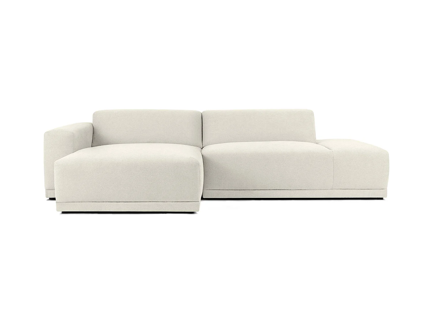 Ecksofa links - 3-Sitzer - MUDI - Creme
