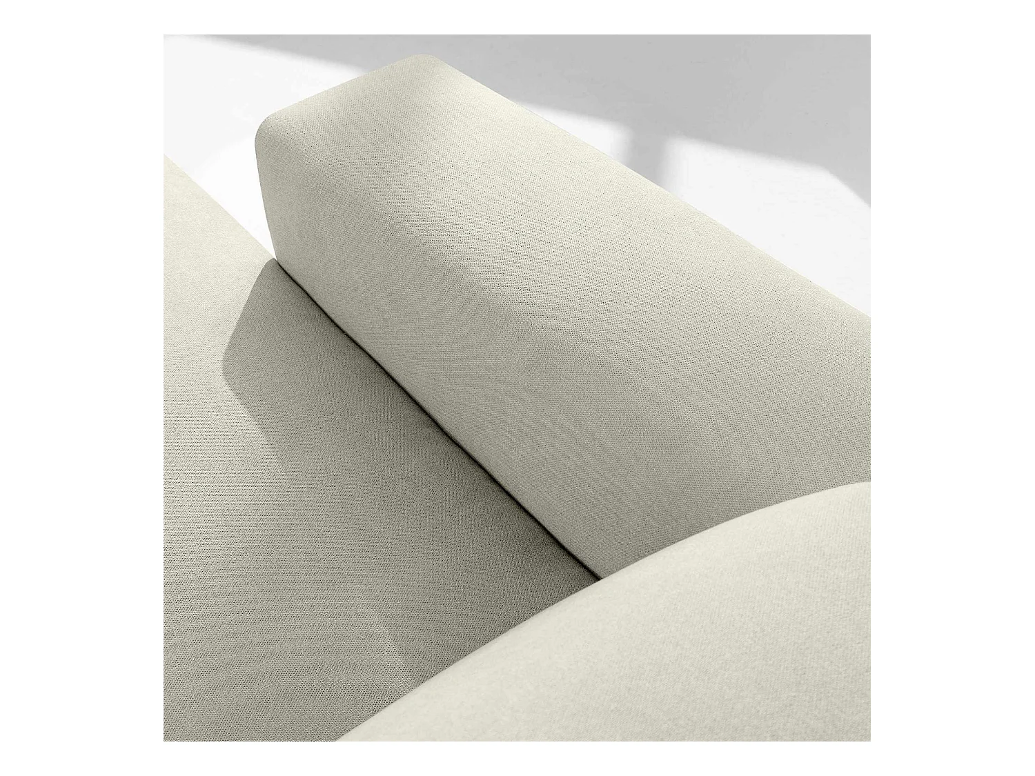 Ecksofa links - 3-Sitzer - MUDI - Creme