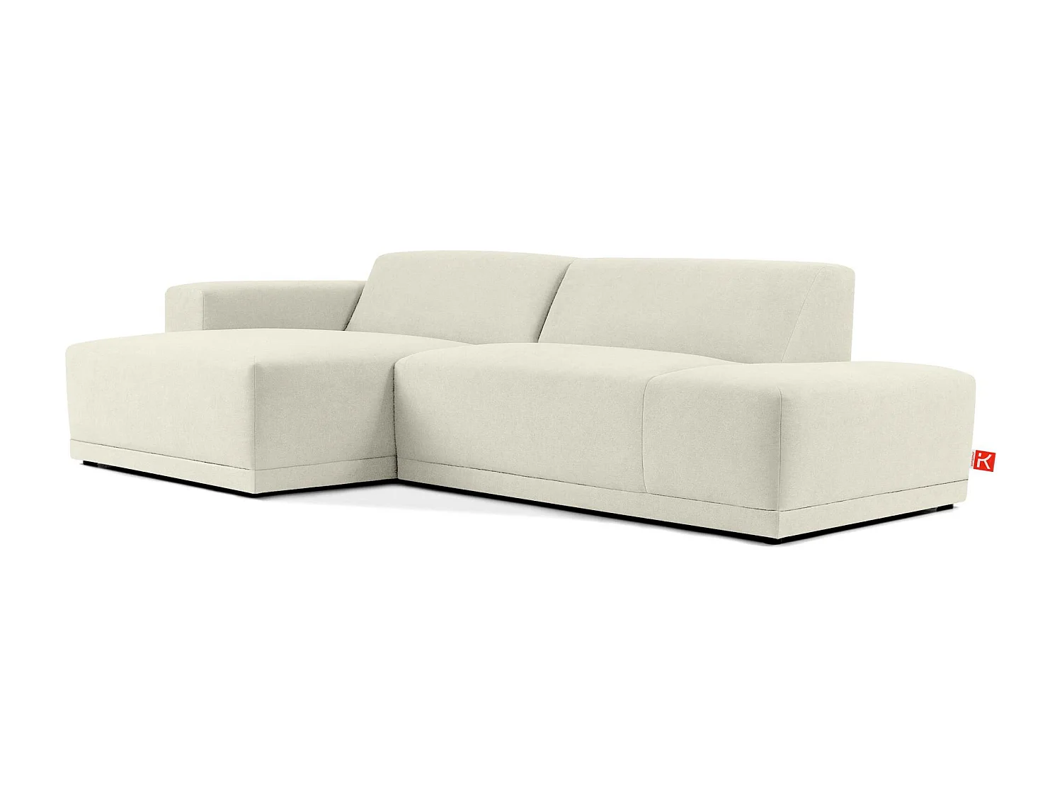 Ecksofa links - 3-Sitzer - MUDI - Creme
