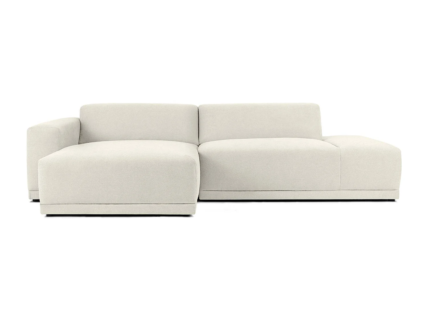 Ecksofa links - 3-Sitzer - MUDI - Creme