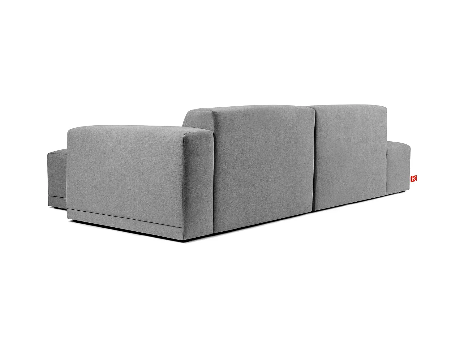 Canapé d'angle droit - 3 places - MUDI - Gris cendré