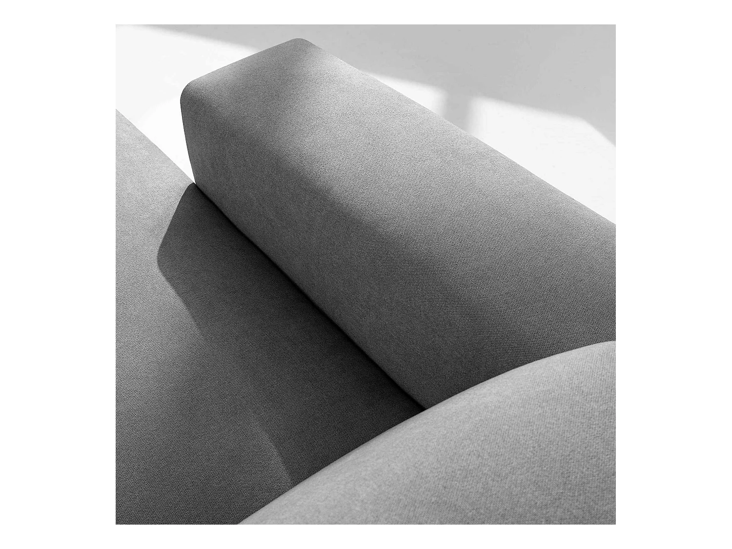 Canapé d'angle droit - 3 places - MUDI - Gris cendré