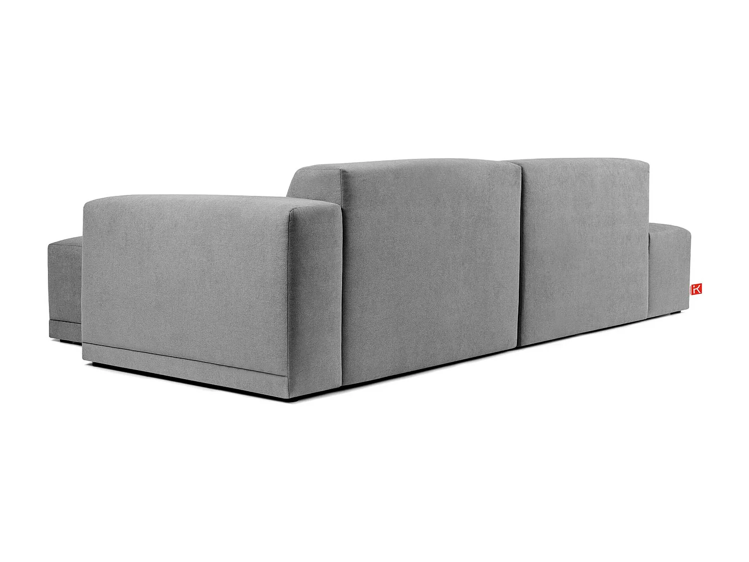 Ecksofa rechts - 3-Sitzer - MUDI - Aschgrau