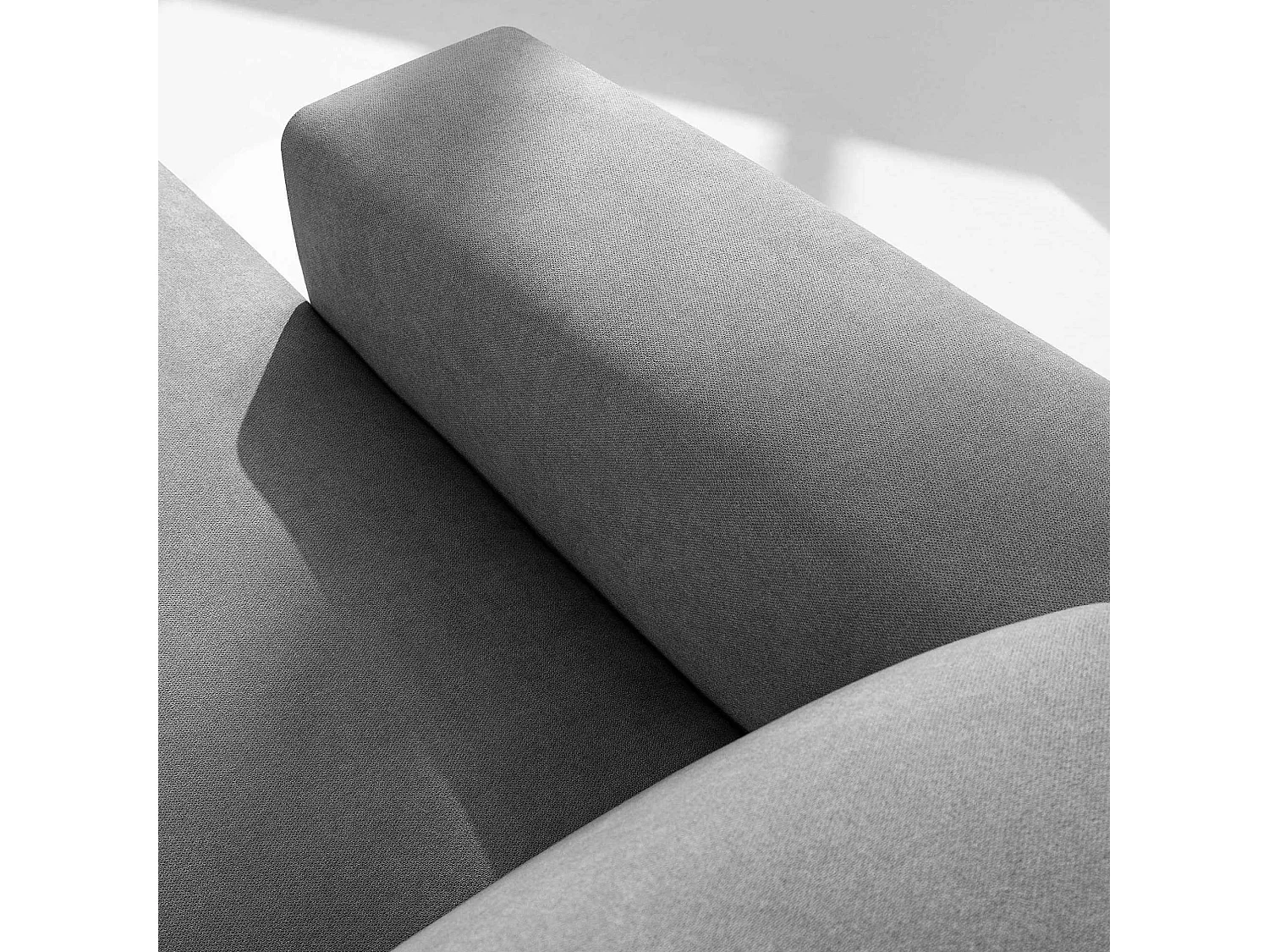 Ecksofa rechts - 3-Sitzer - MUDI - Aschgrau