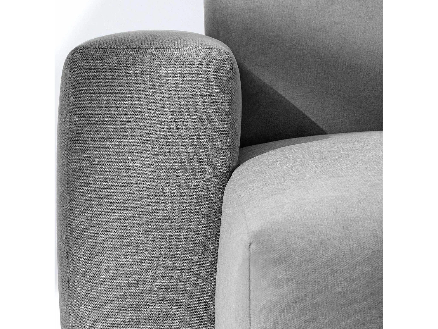 Ecksofa rechts - 3-Sitzer - MUDI - Aschgrau