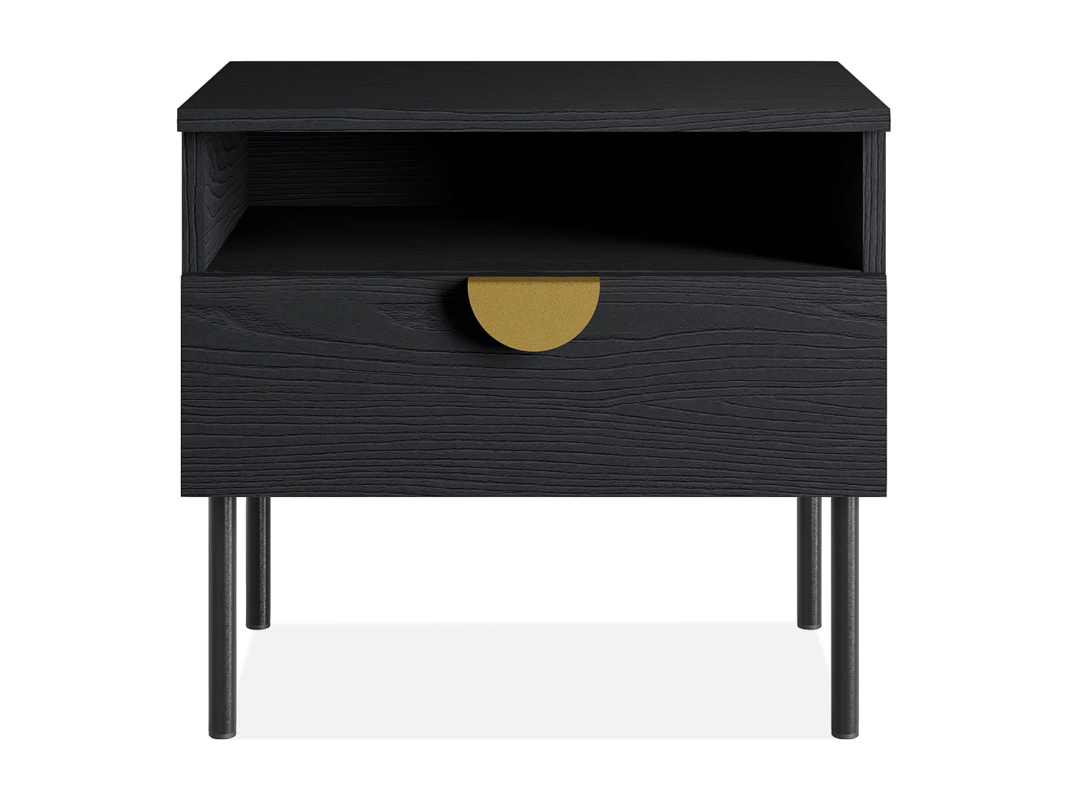 Set de 2 tables de chevet VIDIS noir, dimensions 50x46x35 cm, design élégant